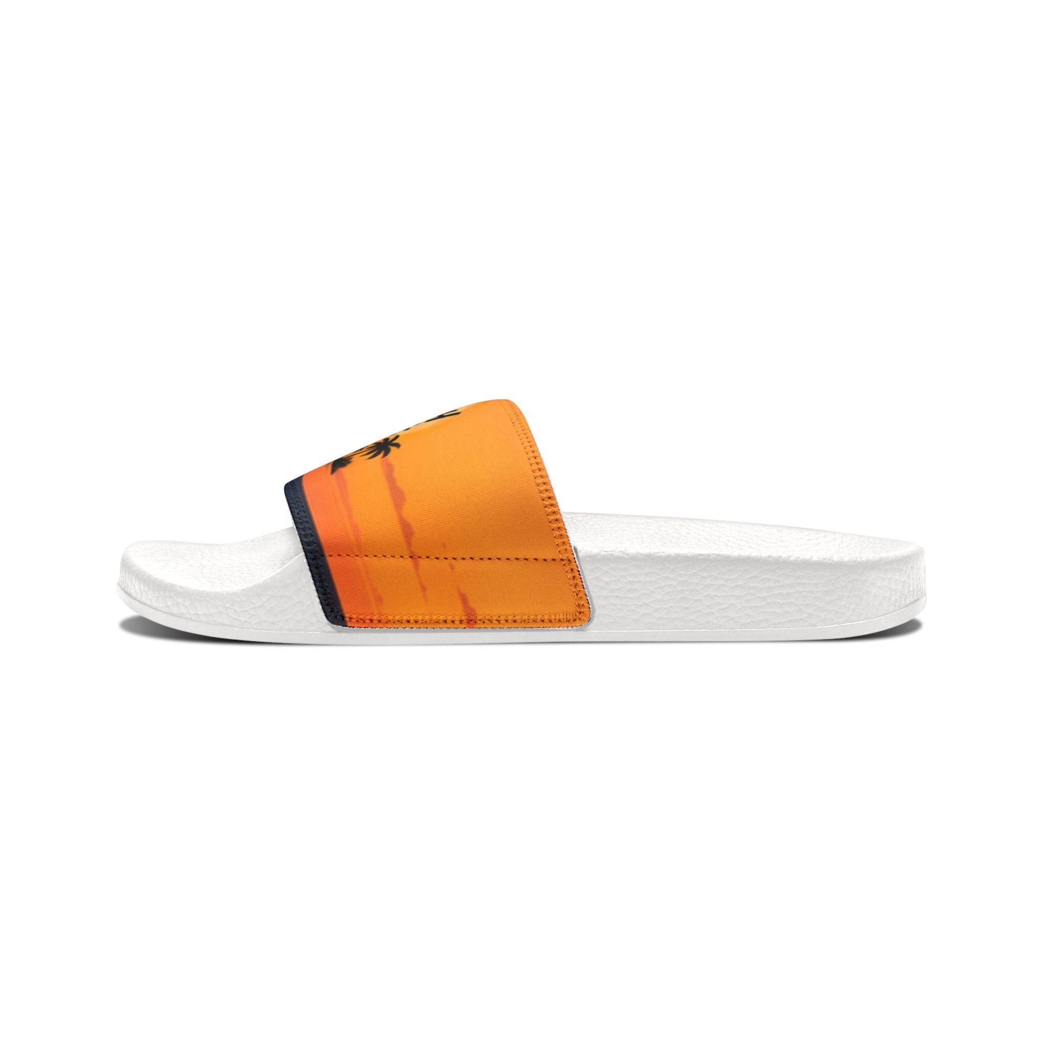Beach Mode On Men’s Slide Sandals – Removable Strap, Tropical Orange