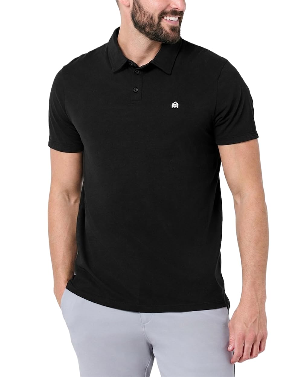 INTO THE AM Polo Shirts for Men - Soft Cotton Slim Fit Short Sleeve Collared Shirt Men S - 4XL Fitted Polos