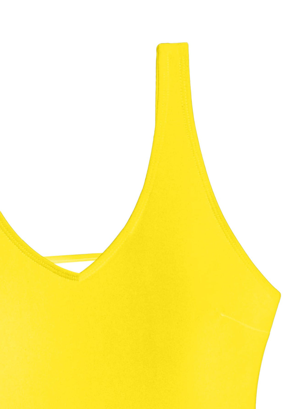 Foxiny Sexy Backless Cheeky High Cut Leg Thong V Neck One Piece Swimsuit
