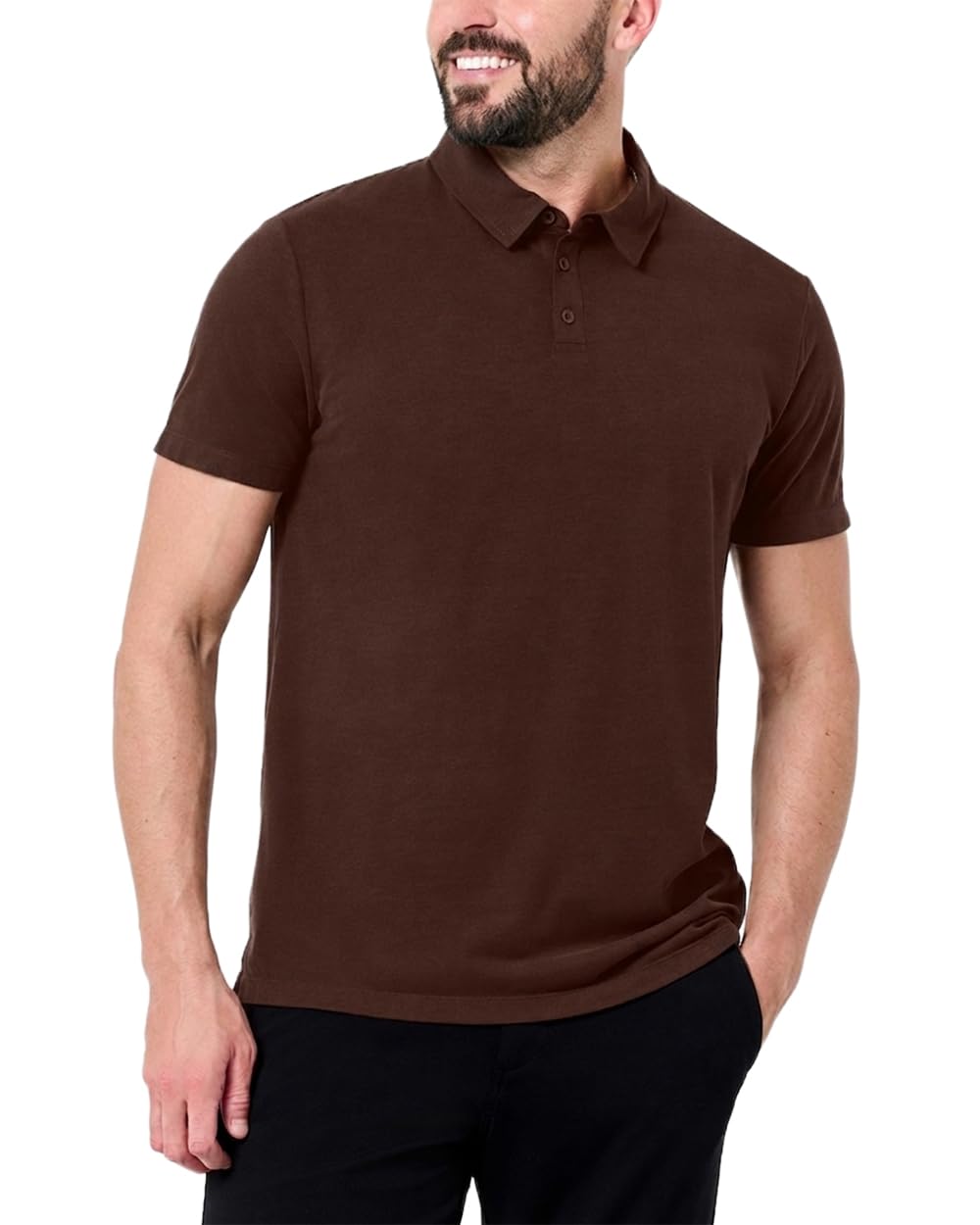 INTO THE AM Polo Shirts for Men - Soft Cotton Slim Fit Short Sleeve Collared Shirt Men S - 4XL Fitted Polos