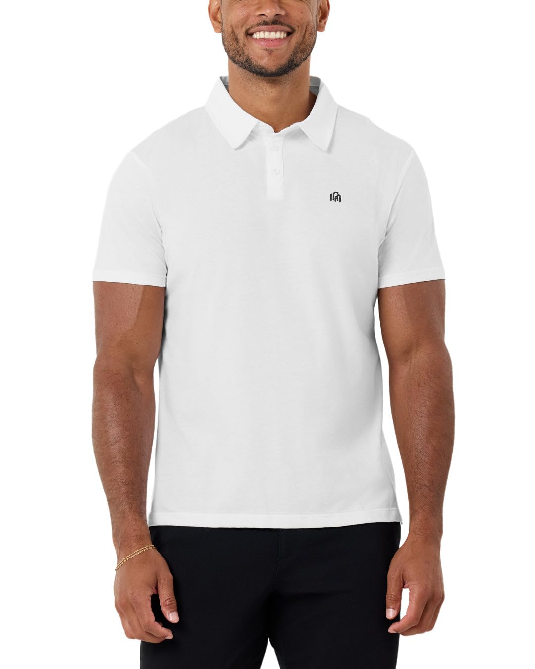 INTO THE AM Polo Shirts for Men - Soft Cotton Slim Fit Short Sleeve Collared Shirt Men S - 4XL Fitted Polos