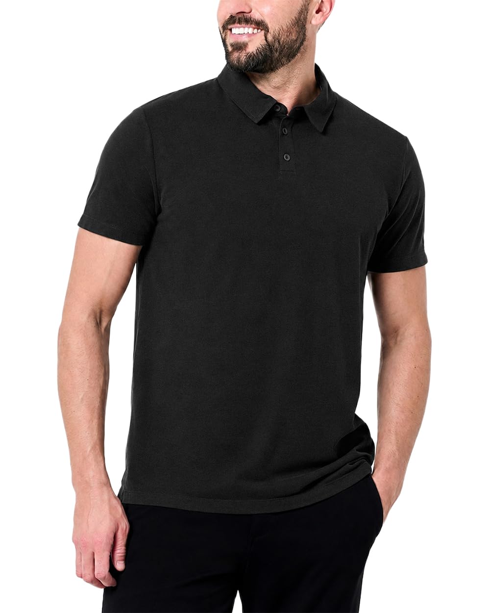 INTO THE AM Polo Shirts for Men - Soft Cotton Slim Fit Short Sleeve Collared Shirt Men S - 4XL Fitted Polos