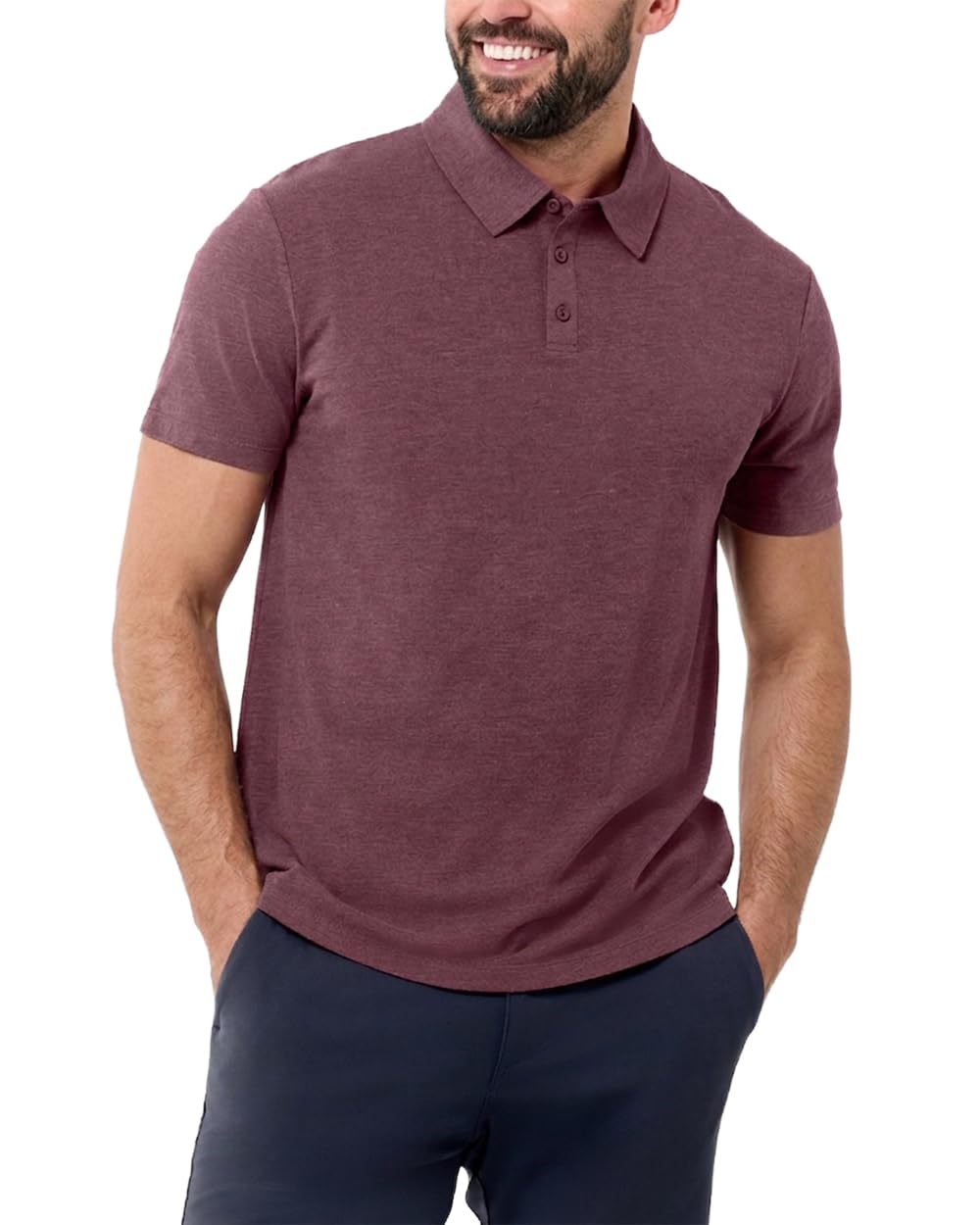 INTO THE AM Polo Shirts for Men - Soft Cotton Slim Fit Short Sleeve Collared Shirt Men S - 4XL Fitted Polos