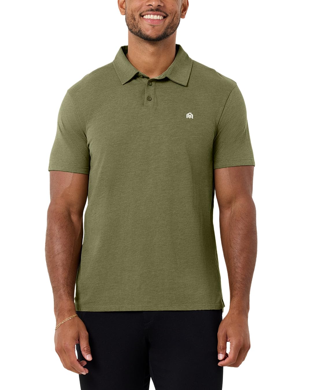 INTO THE AM Polo Shirts for Men - Soft Cotton Slim Fit Short Sleeve Collared Shirt Men S - 4XL Fitted Polos