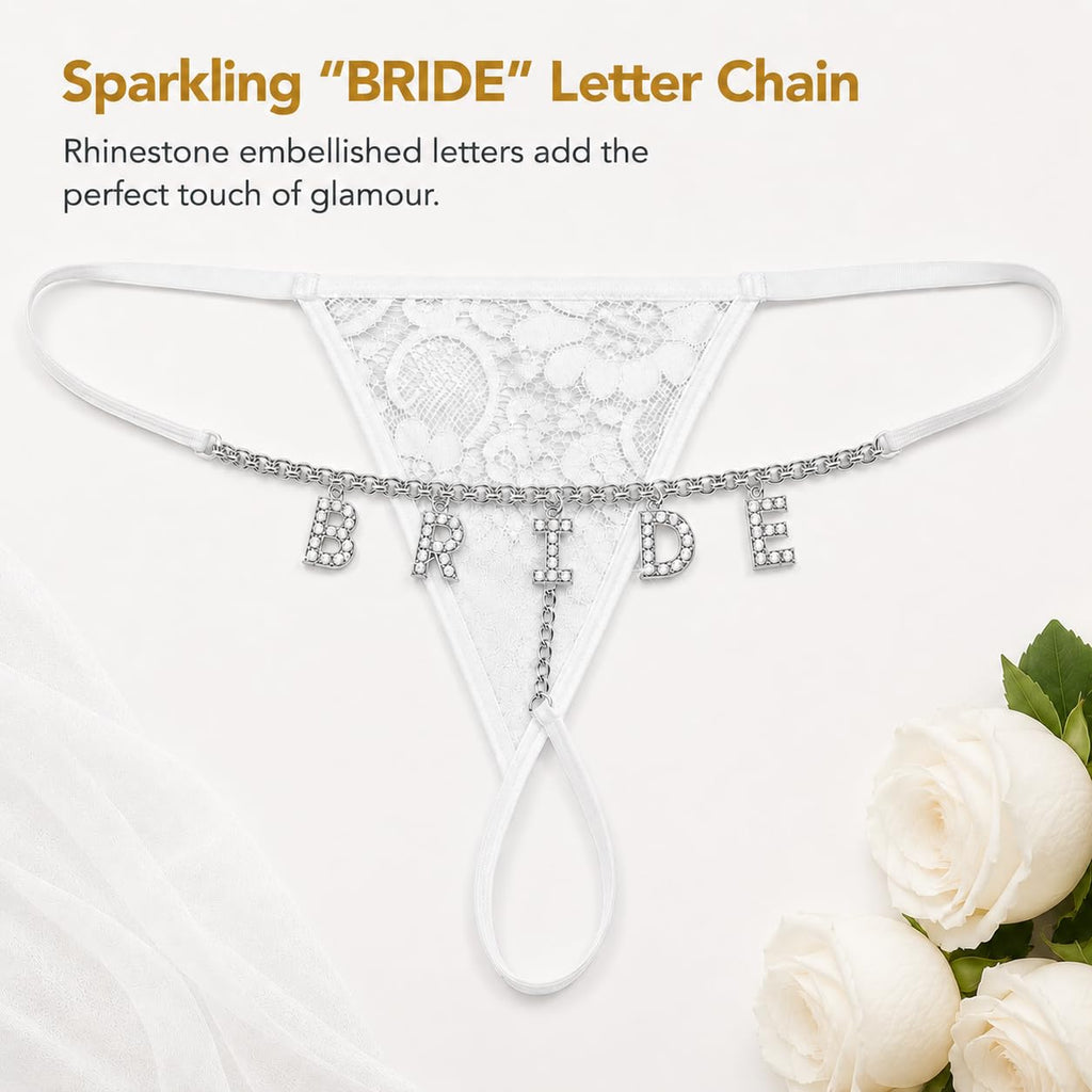 Sexy Underwear for Women, 2 Pack Thong Panties Custom Name or Fun Lettering, Lace&Silk G-String, Adjustable