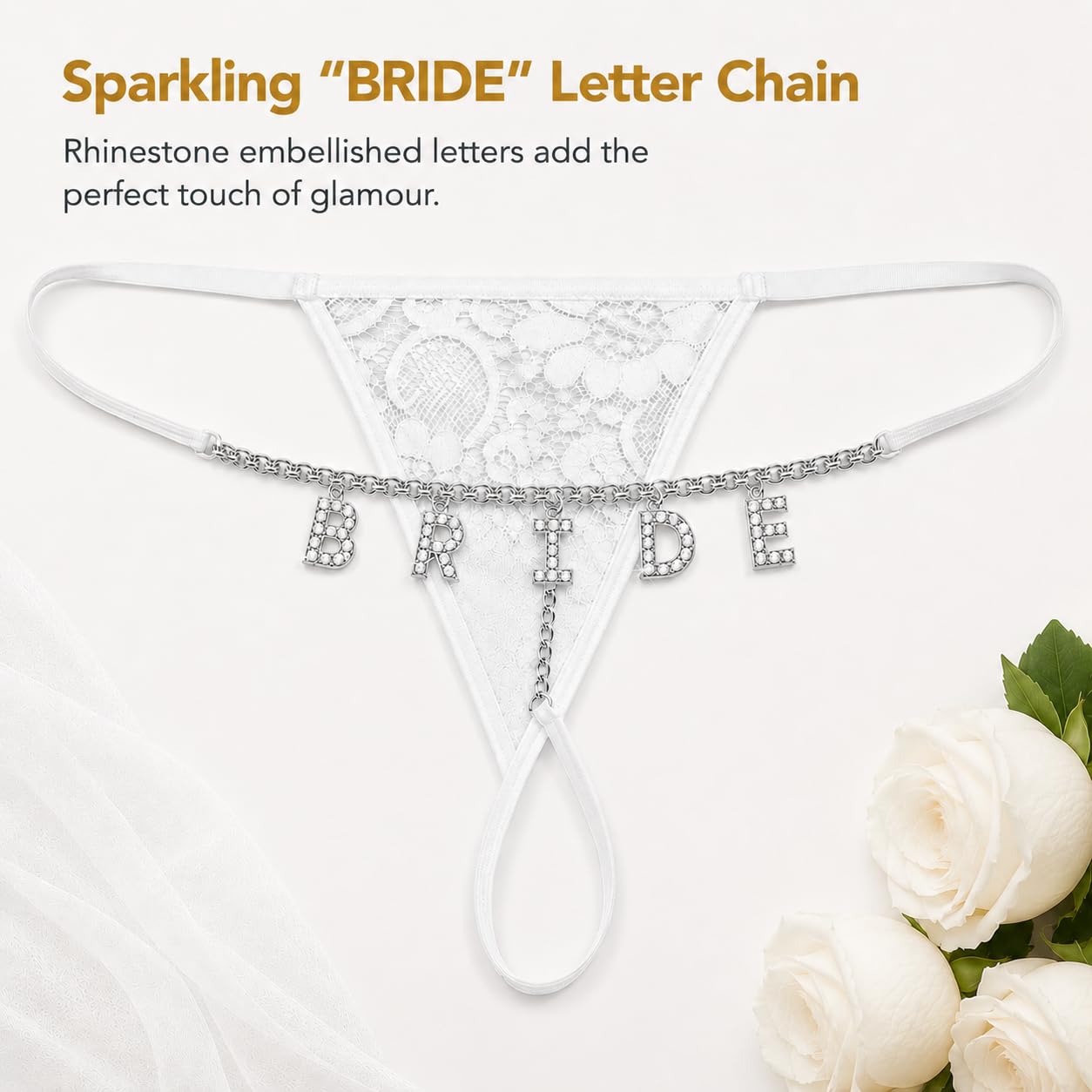 Sexy Underwear for Women, 2 Pack Thong Panties Custom Name or Fun Lettering, Lace&Silk G-String, Adjustable
