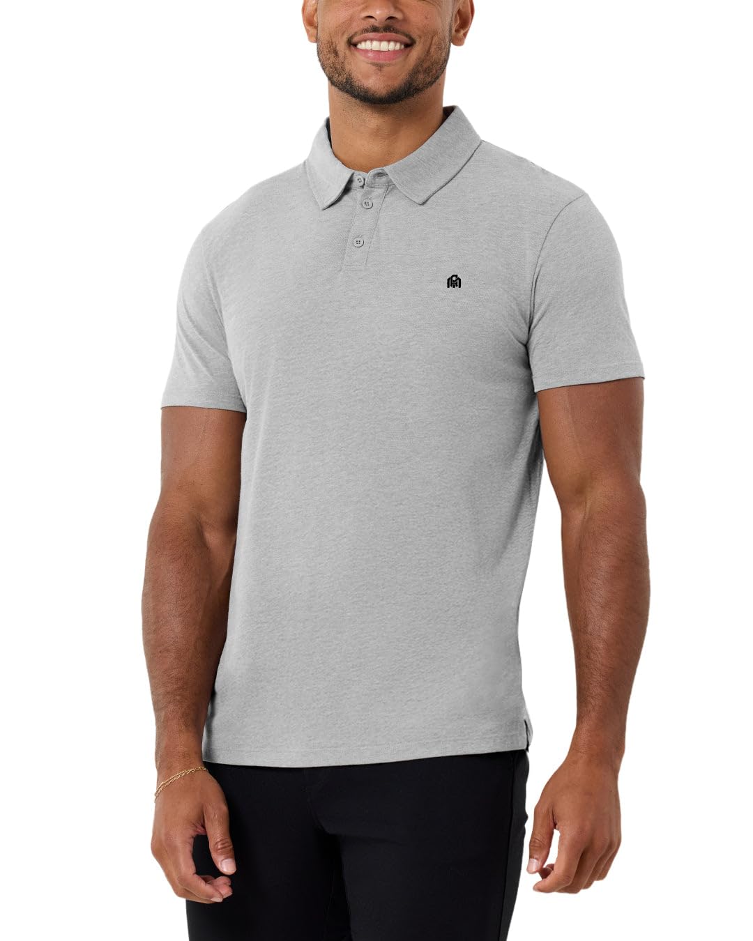 INTO THE AM Polo Shirts for Men - Soft Cotton Slim Fit Short Sleeve Collared Shirt Men S - 4XL Fitted Polos