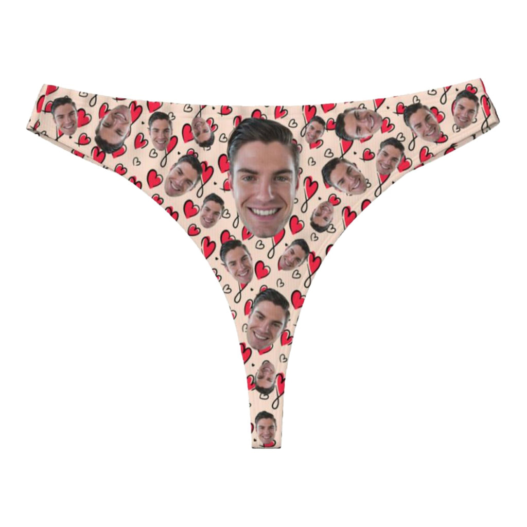 Custom Thong for Women Personalized Thongs with Face Photo Customized underwear Panties Funny Gifts for Her