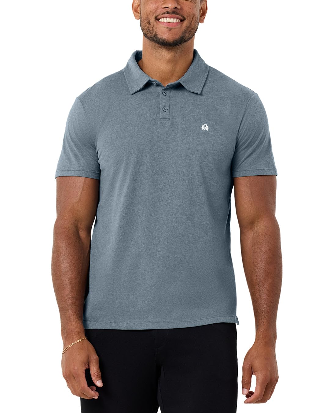 INTO THE AM Polo Shirts for Men - Soft Cotton Slim Fit Short Sleeve Collared Shirt Men S - 4XL Fitted Polos