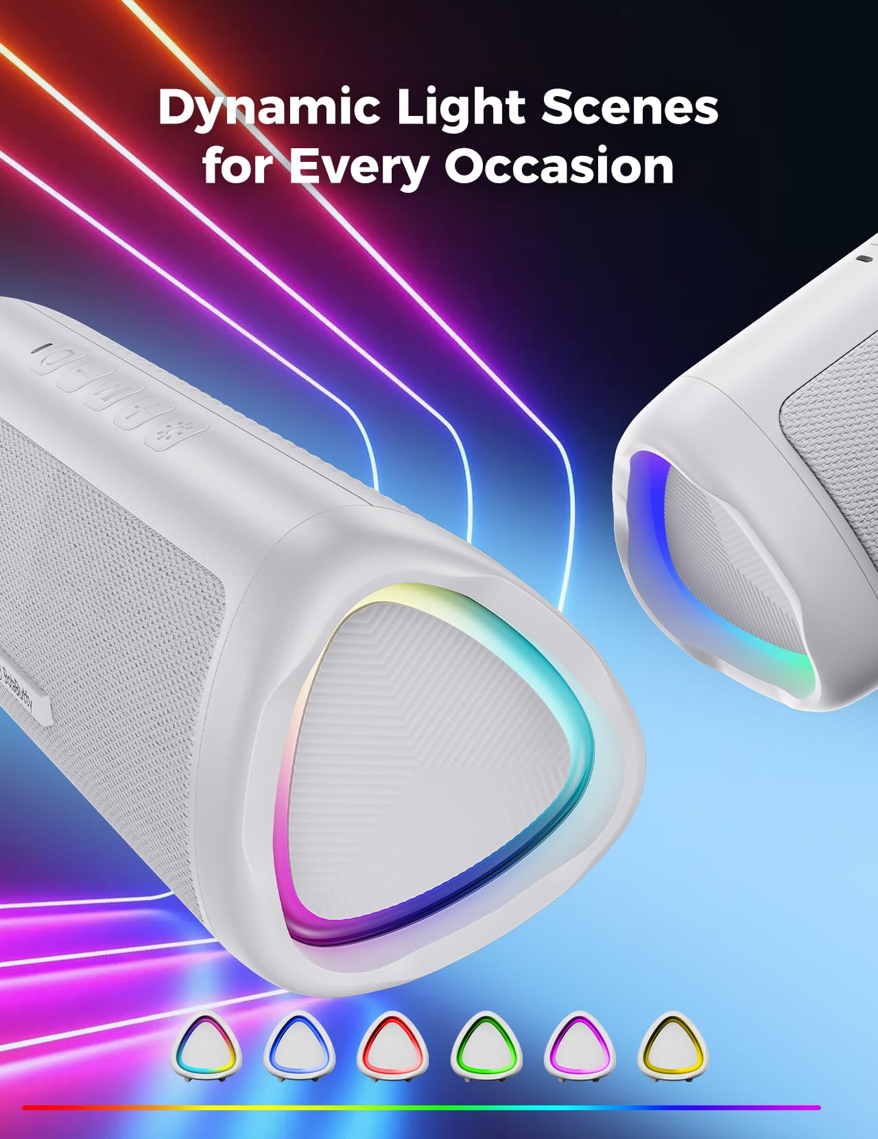 Bluetooth Speaker, 20W HD Sound, Portable Wireless, IPX5 Waterproof, Up to 24H Playtime, TWS Pairing, for Home/Party/Outdoor/Camping/Beach Essentials, Electronic Gadgets, Birthday Gift (Black)