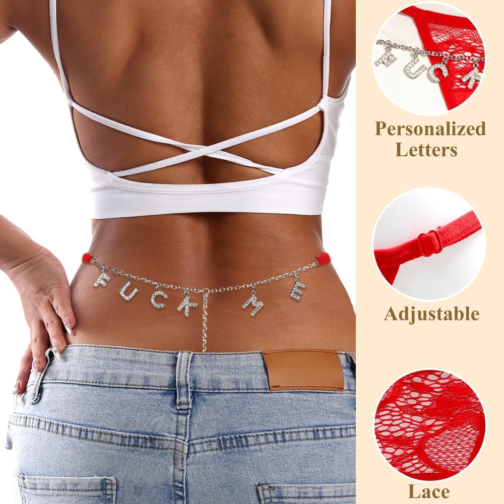 Sexy Underwear for Women, 2 Pack Thong Panties Custom Name or Fun Lettering, Lace&Silk G-String, Adjustable