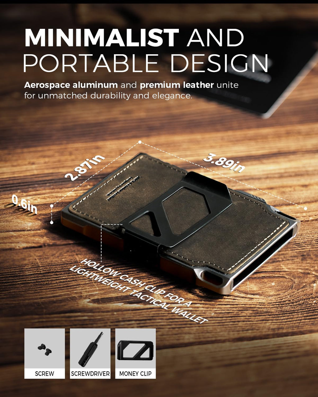 LORZOR Slim Tactical Wallet for Men- Minimalist Front Pocket Full Grain Leather Wallet for 10 Cards, RFID Blocking Aluminum Cardholder, Smart Pop Up Card Case, Money Clip, Gift Boxed(DistressBrown)