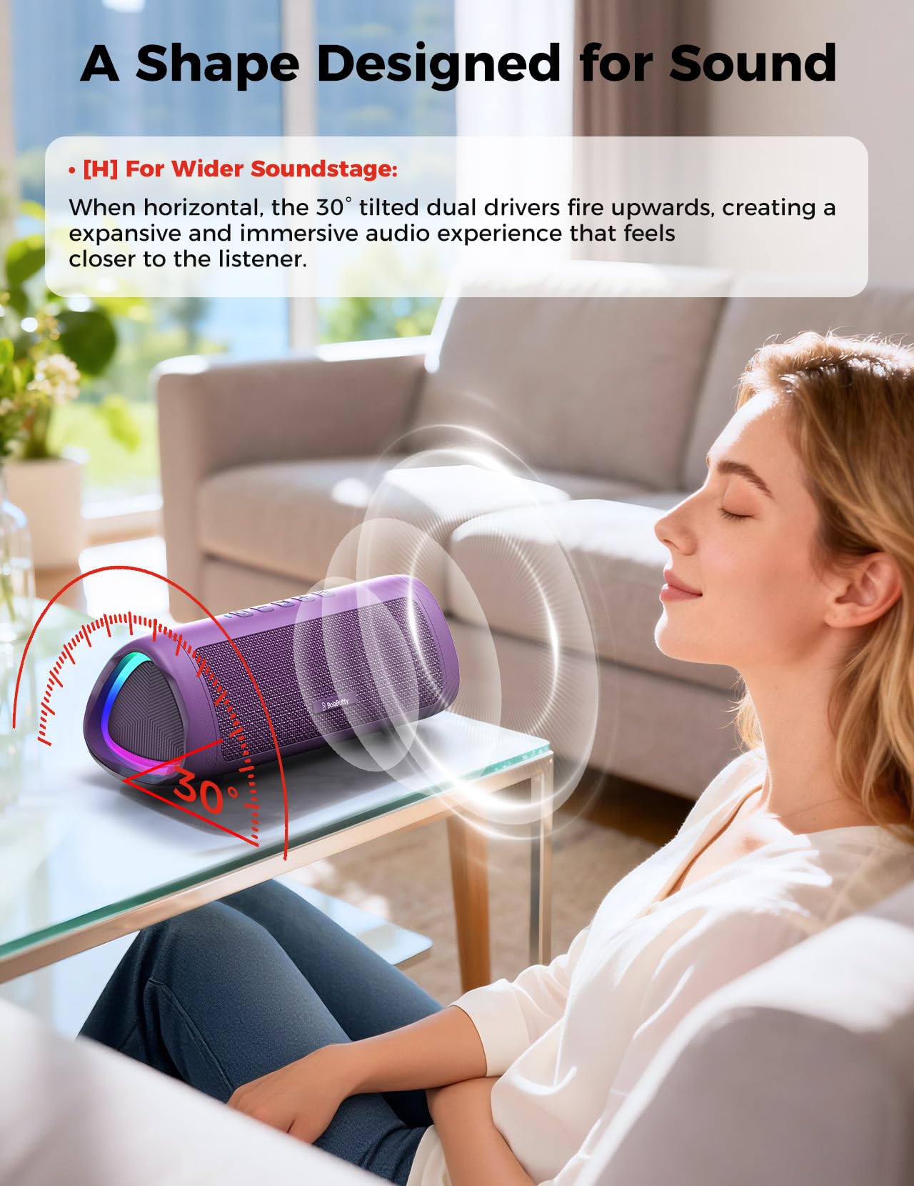 Bluetooth Speaker, 20W HD Sound, Portable Wireless, IPX5 Waterproof, Up to 24H Playtime, TWS Pairing, for Home/Party/Outdoor/Camping/Beach Essentials, Electronic Gadgets, Birthday Gift (Black)