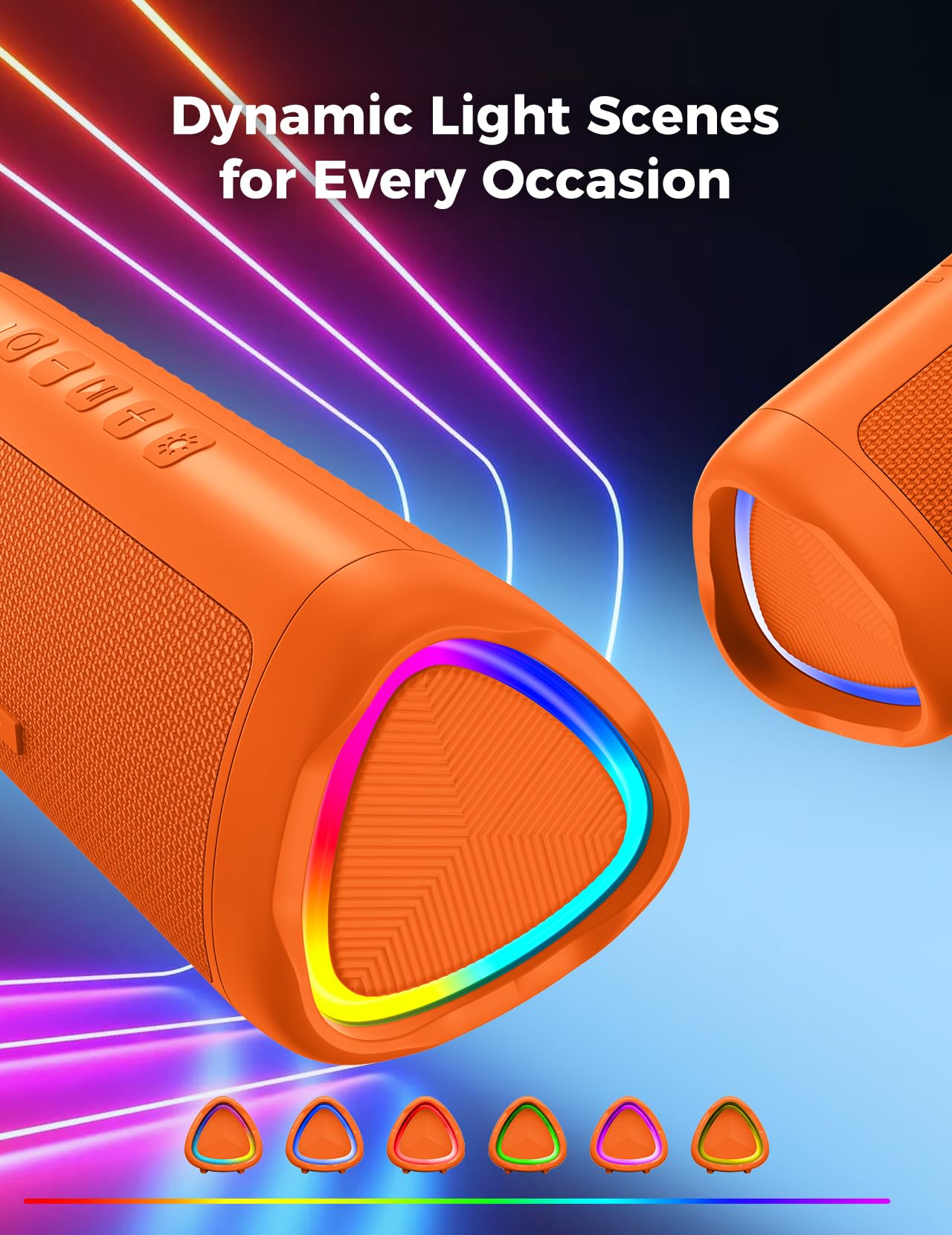 Bluetooth Speaker, 20W HD Sound, Portable Wireless, IPX5 Waterproof, Up to 24H Playtime, TWS Pairing, for Home/Party/Outdoor/Camping/Beach Essentials, Electronic Gadgets, Birthday Gift (Black)