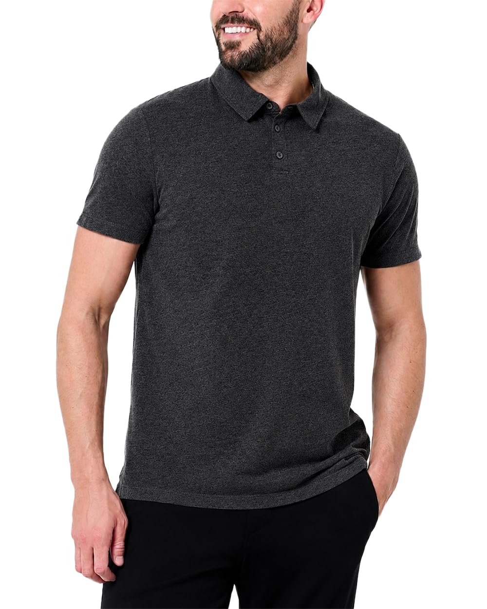 INTO THE AM Polo Shirts for Men - Soft Cotton Slim Fit Short Sleeve Collared Shirt Men S - 4XL Fitted Polos