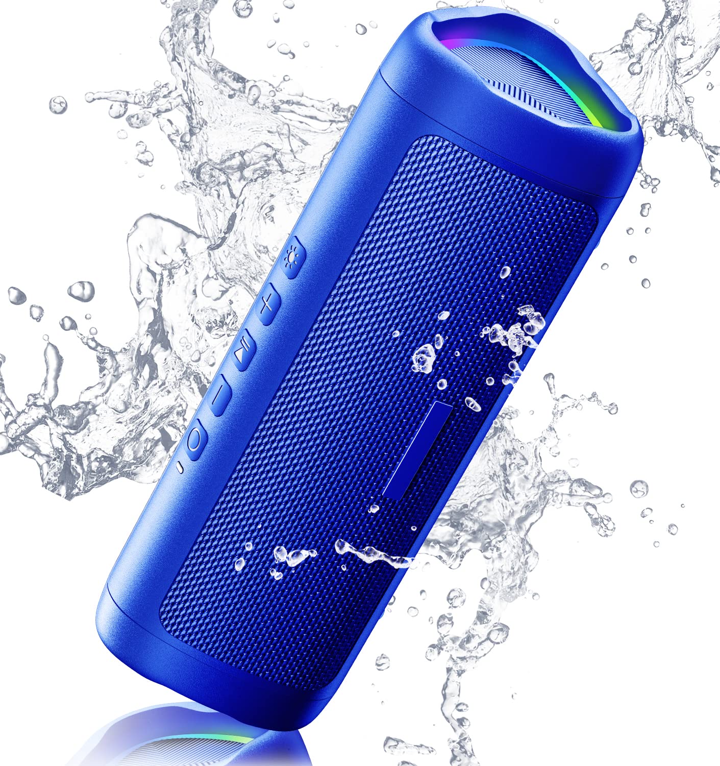 Bluetooth Speaker, 20W HD Sound, Portable Wireless, IPX5 Waterproof, Up to 24H Playtime, TWS Pairing, for Home/Party/Outdoor/Camping/Beach Essentials, Electronic Gadgets, Birthday Gift (Black)