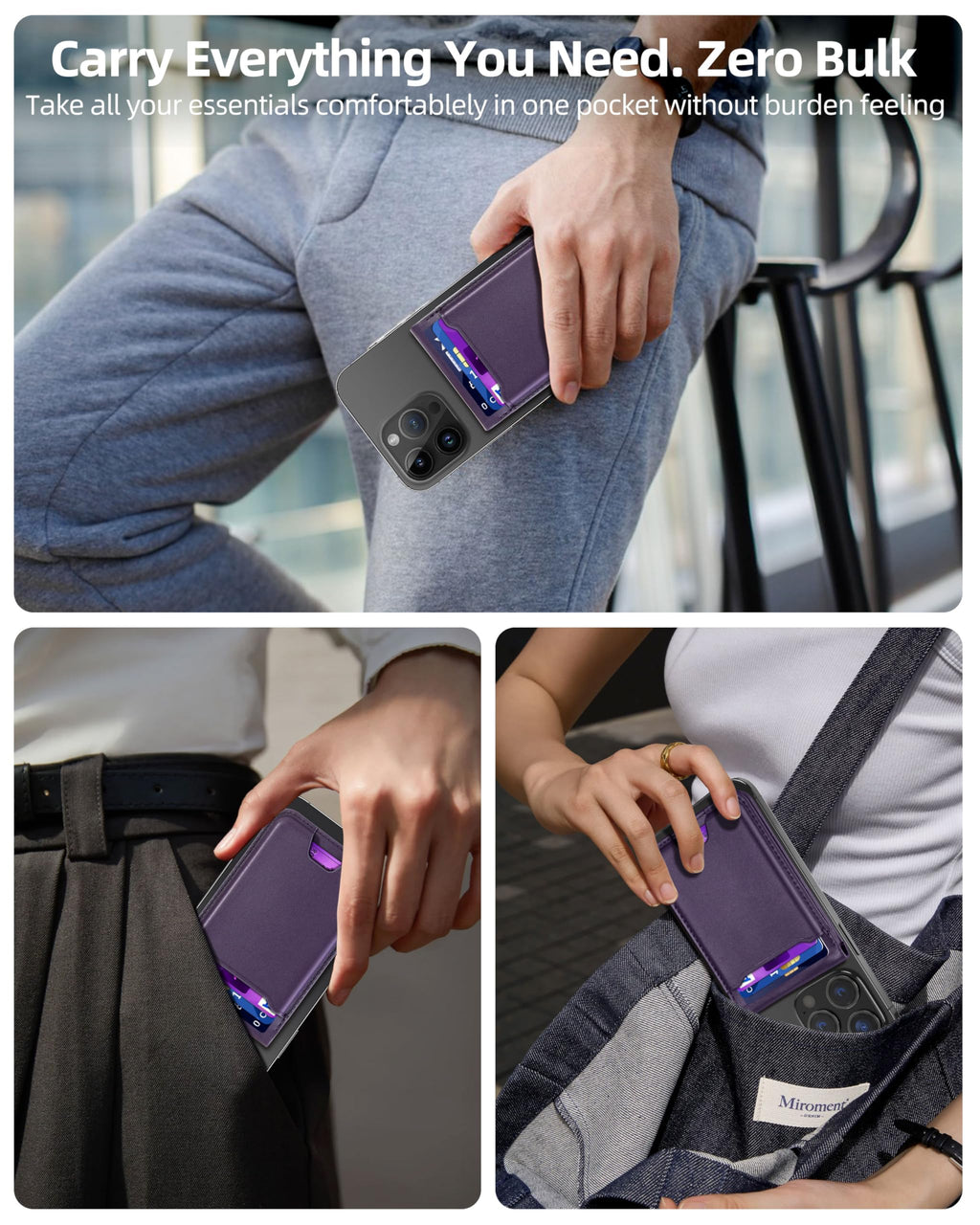 ExtreLife For Magsafe Wallet with Money Clip, Strongest Magnetic Wallet for iPhone 17/16/15/14/13/12 Series, Adjustable Stand, ID Window, 5 Card Holder, RFID Blocking, Not for 13/12 Mini, Black