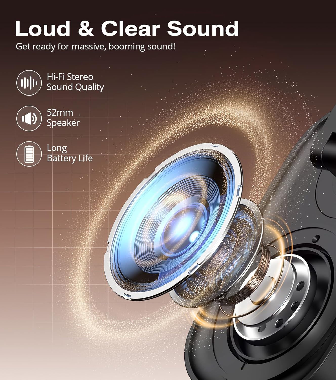 Jorest Wireless Induction Speaker, Cell Phone Stand with Bluetooth Audio, Phone Speaker Amplifier Foldable for iPhone, Android, iPad, Birthday Gifts for Men Women Teenage Boy Dad Father