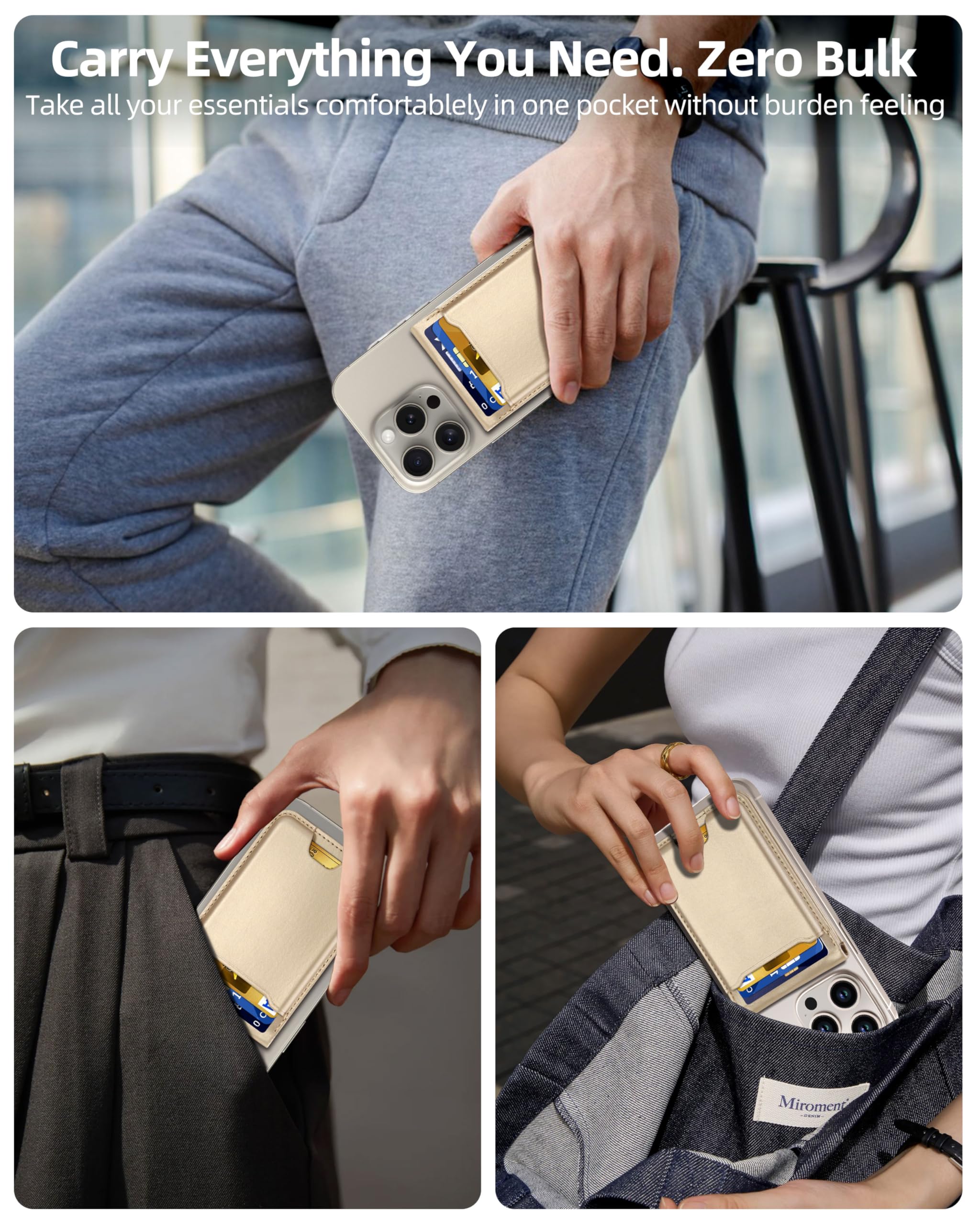 ExtreLife For Magsafe Wallet with Money Clip, Strongest Magnetic Wallet for iPhone 17/16/15/14/13/12 Series, Adjustable Stand, ID Window, 5 Card Holder, RFID Blocking, Not for 13/12 Mini, Black