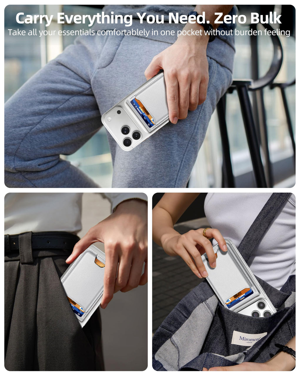 ExtreLife For Magsafe Wallet with Money Clip, Strongest Magnetic Wallet for iPhone 17/16/15/14/13/12 Series, Adjustable Stand, ID Window, 5 Card Holder, RFID Blocking, Not for 13/12 Mini, Black