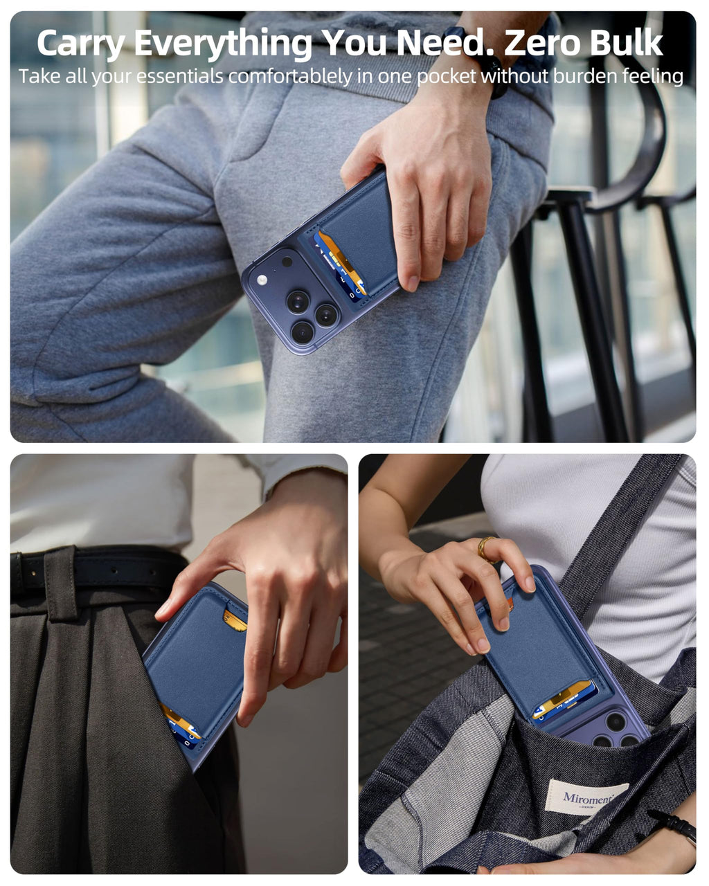 ExtreLife For Magsafe Wallet with Money Clip, Strongest Magnetic Wallet for iPhone 17/16/15/14/13/12 Series, Adjustable Stand, ID Window, 5 Card Holder, RFID Blocking, Not for 13/12 Mini, Black