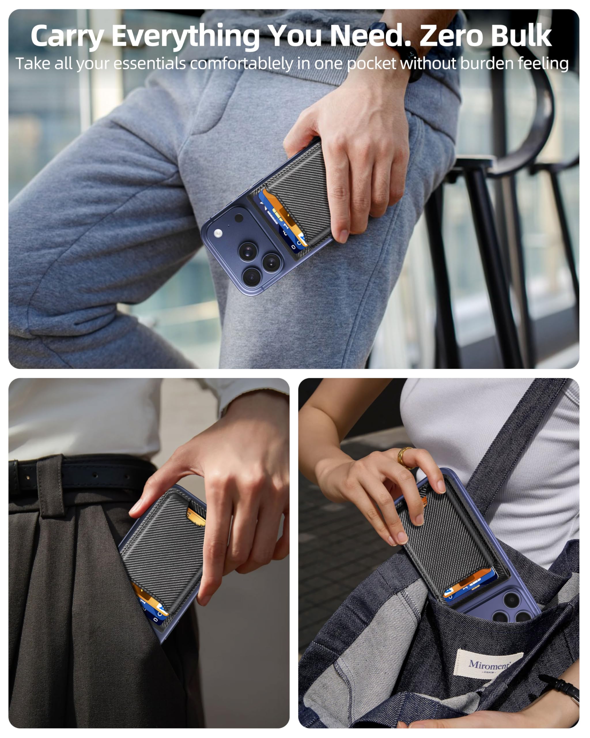 ExtreLife For Magsafe Wallet with Money Clip, Strongest Magnetic Wallet for iPhone 17/16/15/14/13/12 Series, Adjustable Stand, ID Window, 5 Card Holder, RFID Blocking, Not for 13/12 Mini, Black